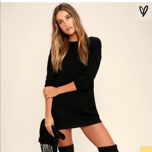 Lulu’s Bringing Sexy Back Backless Sweater Dress